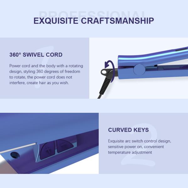 Titanium Flat Iron Straightener 1000w Professional Infrared Cordless