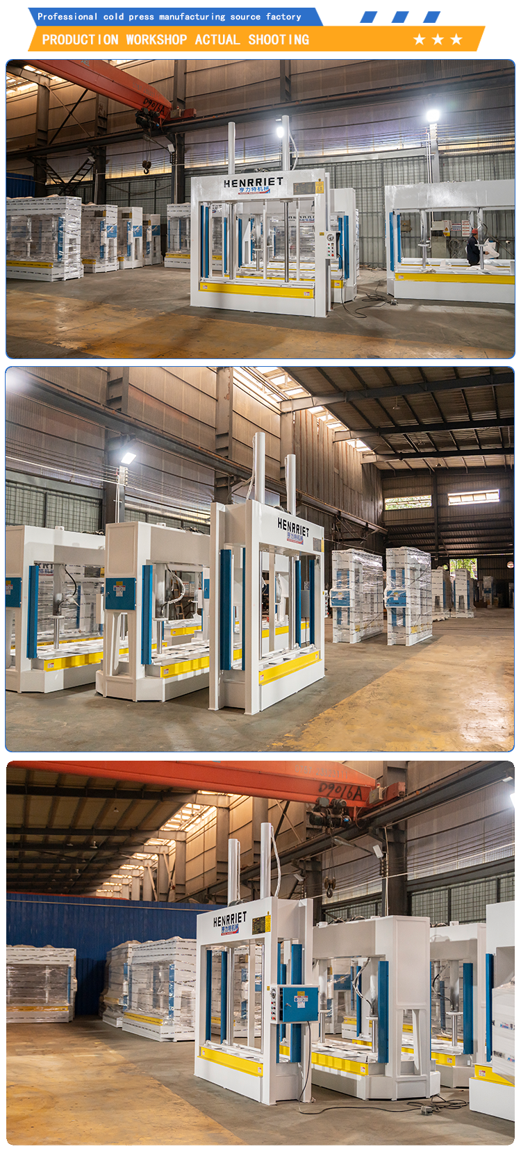 The 50 ton ship board cold press building materials factory mainly processes various materials used for pressing and producing ocean diamond board and