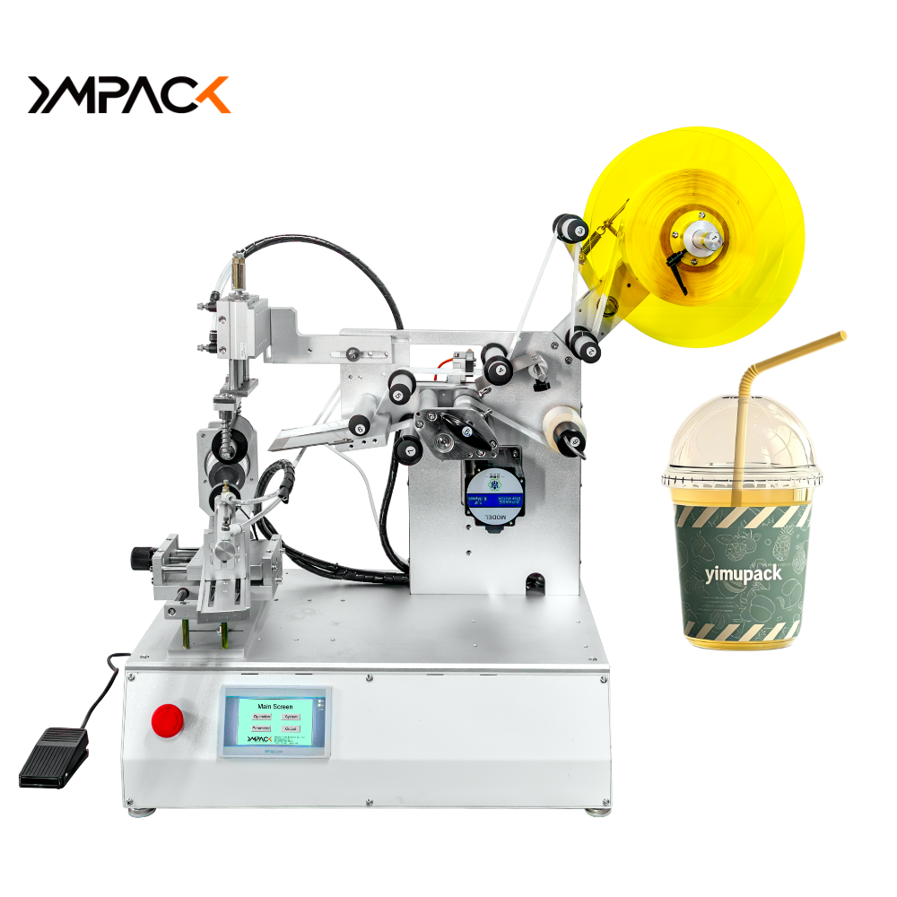 Multifunctional Semi Automatic Bottle Labeling Machine PP PET Paper Cup Wine Bottle Labeler