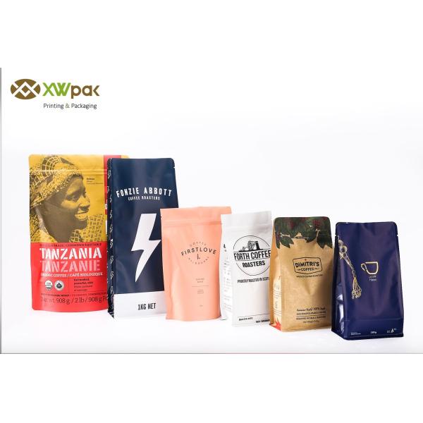 Fully Recyclable 500g Black Stand Up Pouch With Recyclable Zipper And Valve