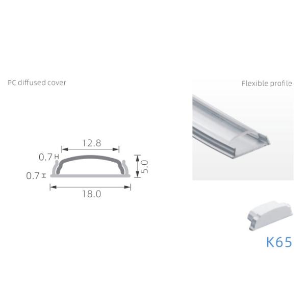 LED Strip Aluminium Profile Surface Mounted Super Slim U Channel Flexible Curve Bendable Alu Extrusion Free Samples