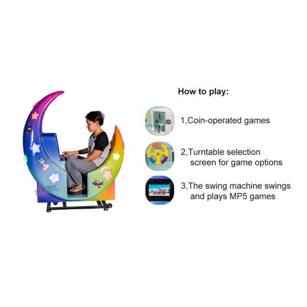 Cartoon Giraffe Coin Operated Kiddie Ride Rocking Chair Automatic Swing Machine