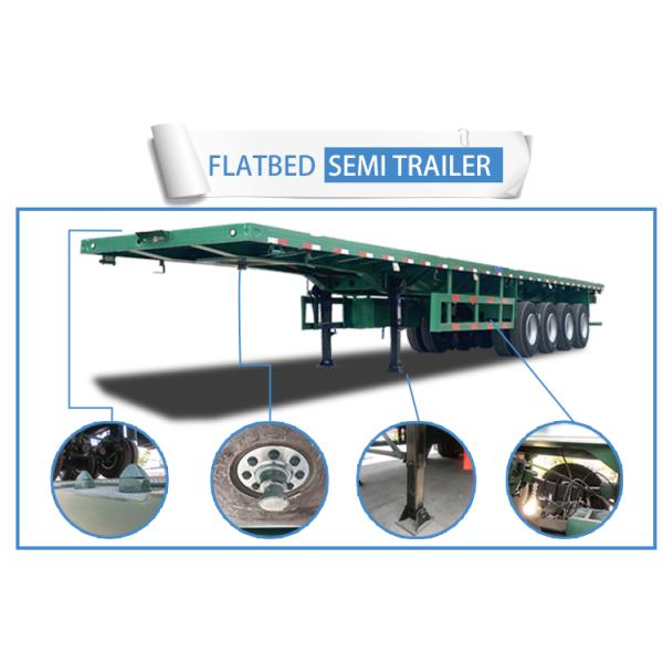 Customizable 3 4 Axel 12.5M 40ft Flatbed Semi Trailer Container Flatbed Car Hauler For Sale