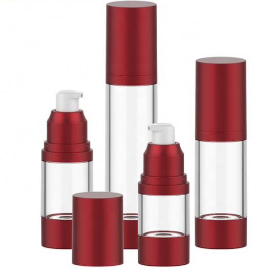 PP Clear Screen Printing 50ml Cosmetic Airless Pump Bottles