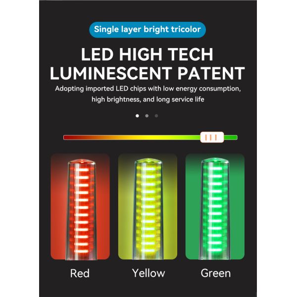 LED 24 Volt RYG Tricolor Signal Warning Light Waterproof High Brightness
