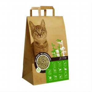 China OEM Bentonite Cat Litter Bag Kraft Paper Bag 3kg 5kg 20kg 7lb 15lb 20lb 25lb on sale
