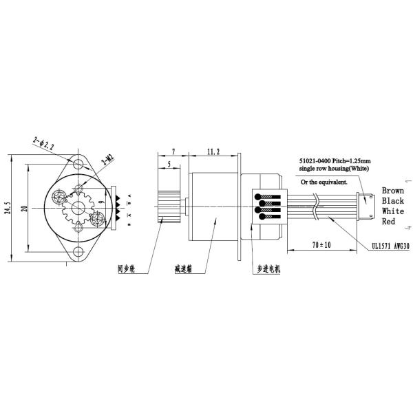 Diameter 15mm 12 V gearbox stepper motor High Torque Low Speed Gear ratio 1:10~1:350