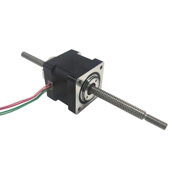 35mm hybrid linear stepper motor NEMA14 non-captive through going shaft with manual nut