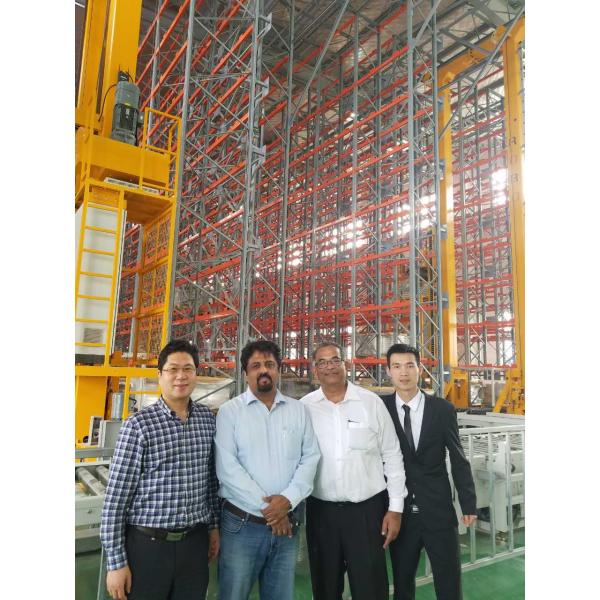 Space Saving ASRS Systems Automated Single Column Stacker Crane Max 5T Capacity