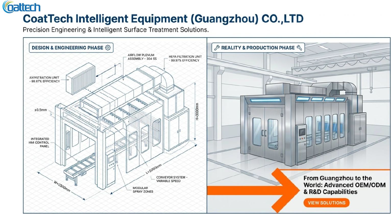 Integrated Automated Powder Coating Lines | Modular Finishing Systems