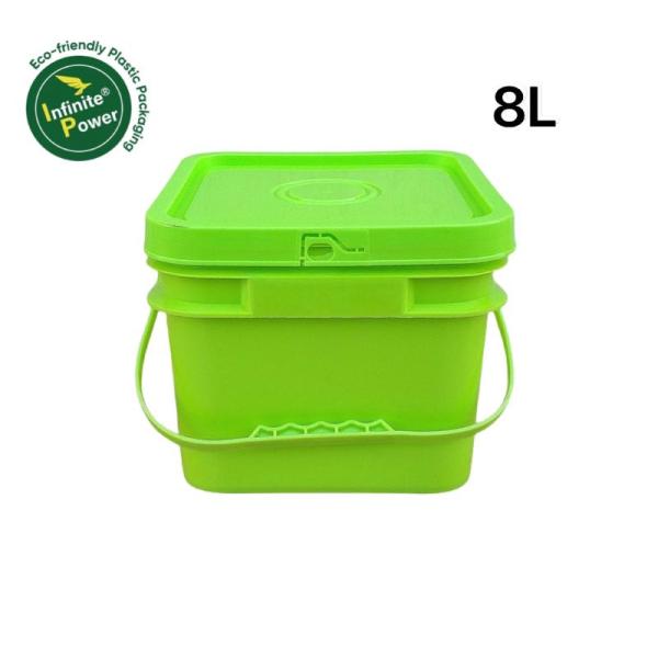 20L Square Plastic Barrel Drum Pail with Customized Logo Printing and Plastic Material