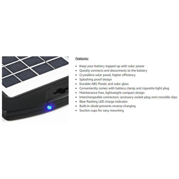 Trickle Portable Solar Charger Maintainer Monocrystalline ODM&OEM