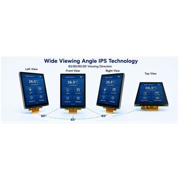3.97 Inch 480×800 IPS TFT LCD Display For Smart Home Control Panels