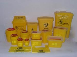 Buy cheap Red Or Yellow Medical Waste Containers , Disposable Sharps Containers Round Shape product