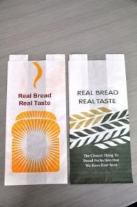 China Window Eco-Friendly Customized Paper Bags Grip For Bread Packaging on sale