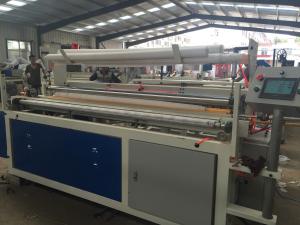 China Semi Automatic Toilet Paper Rewinding Embossing And Perforating Machine 1200mm - 2200mm on sale