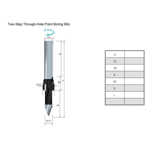 OEM Tungsten Carbide Step Drill Bit High Hardness Wood Boring Bits