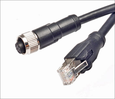 M12 Connector 8pin A Code To RJ45 Ethernet Connector Profinet Cable CAT5e