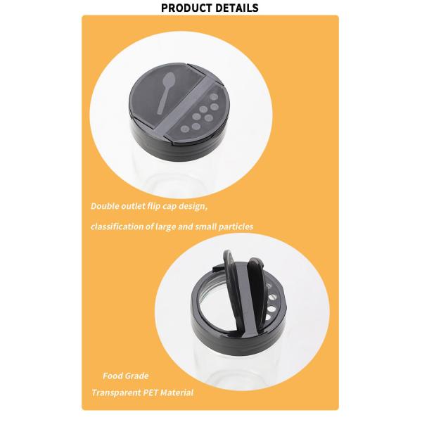 Leakproof 0.5L Pepper Spice Shaker Containers Odorless Food Grade Heat Resistance