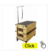 Travel Impact Collapsible Dog Crate 34 Inch Rustproof With Stackable Corner