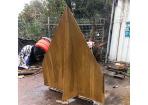 Buy cheap Corrosion Stability Corten Steel Sculpture Rusted Garden Paper Plane Design product