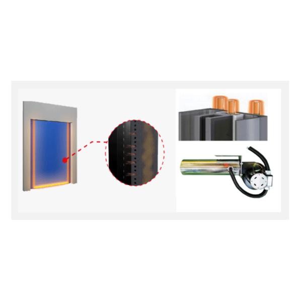 0.75kw High Speed Freezer Doors Thermal Insulated 3500mm With Servo Motor