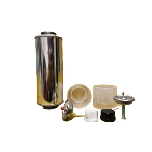 Round Tinplate Can Refillable Car Art Empty Tin Cans Paint Spray Aerosol with Actuator Valve