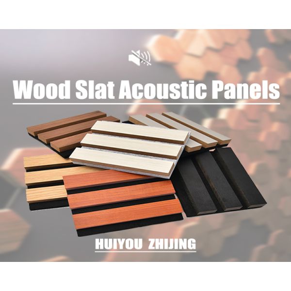 Wood Slat Acoustic Panel PET Backed Veneer Slats Commercial Interior Cladding