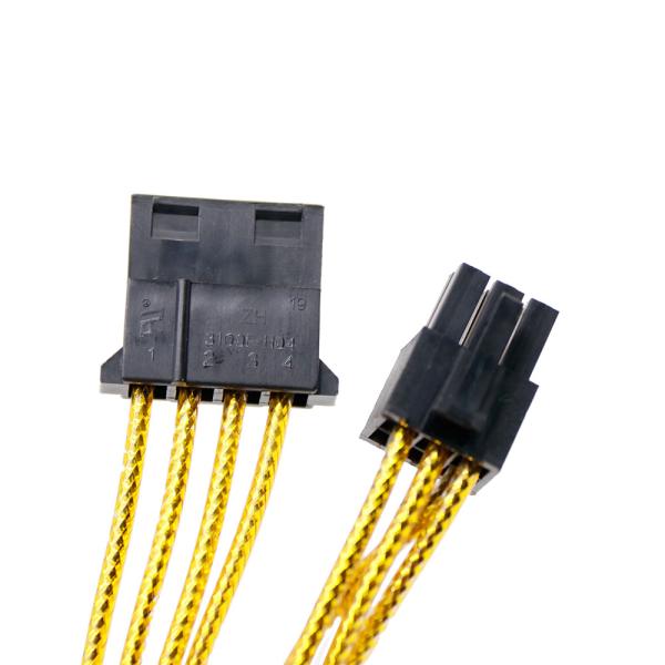 PSU Cable Bright Braided Power Supply Modular Cable Kit 24 Pin 8pin 6pin Length 630mm Gold Pink Blue Sliver Purple Green PVC