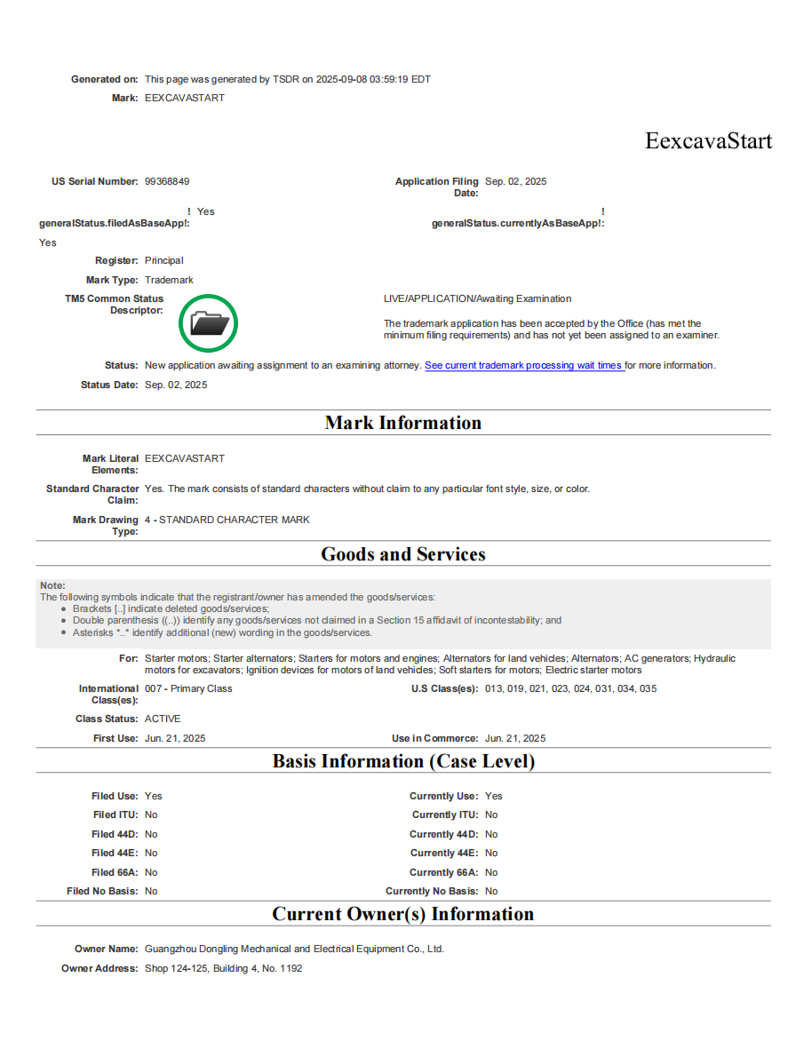 Guangzhou Dongling electromechanical Equipment Co., LTD Certifications