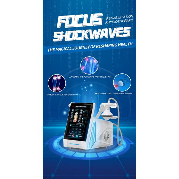 8Bar Less Tissue Damage Focus Shockwave Therapy Machine Physiotherapy Deep Tissue Healing Pain Relief