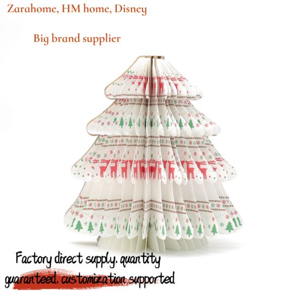 Folding Table tree Christmas Paper Lamp Atmosphere Lights Holiday Presents