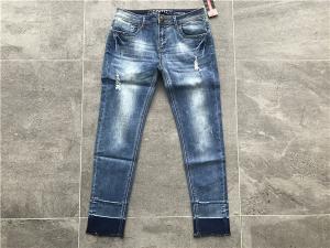 Buy cheap Fashionable Ladies Denim Jeans Size Customized Frayed Hem Denim Jeans TW82264 product