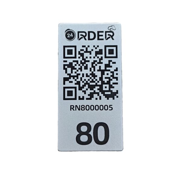 Custom Aluminum QR Code Table Number Tags Restaurant Order Pickup Signs