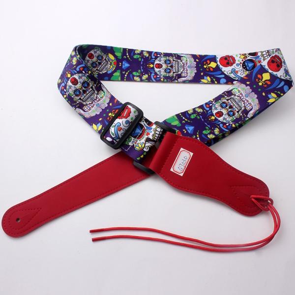 PU Leather Bass Guitar Straps , Pretty Guitar Straps For Acoustic Guitars