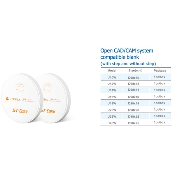 High Translucent 3.1g/cm3 Pre Shaded Zirconia Discs Open System