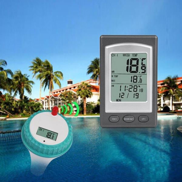 Professional Wireless Floating LCD Display Digital Waterproof Swimming Pool SPA Floating Thermometer With Receiver