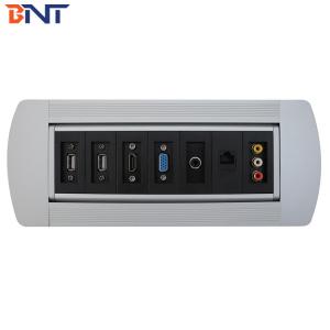 China Silver Desk Flip Up Power Data Jack Supply For Company Training Room on sale