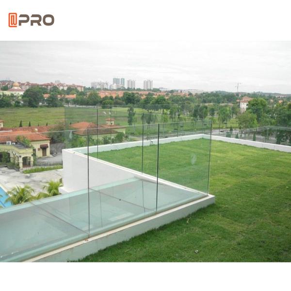 Aluminum Glass Balustrade U Channel System Swimming Pool Handrail Railing Clamp Spigots Frameless
