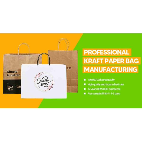 Kuaima Brand Flat Handle Shopping Bag With Reinforced Bottom
