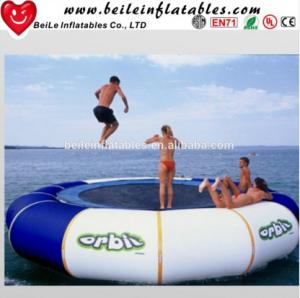Buy cheap Gaint blue and white PVC tarpaulin Water Buoy Inflatable Mattress to adult Jump on Water product