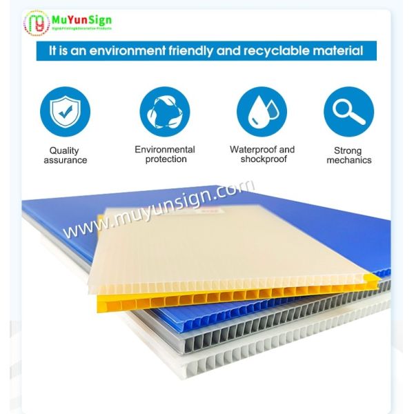 Opaque White PP Corrugated Sheet Printable for Packaging / Displays