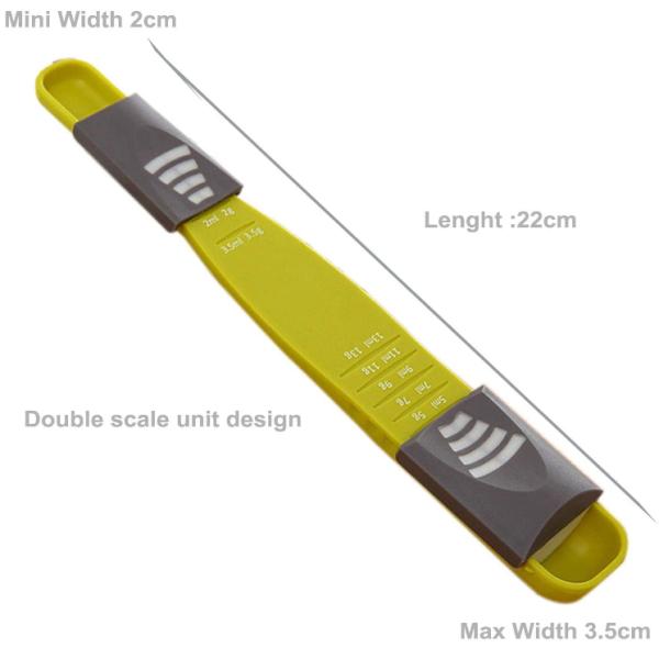 Adjustable Measuring Spoon Double End Adjustable Scale for Cooking