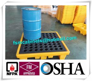 China Oil Drum Spill Pallet Containments , Fire Resistant File Cabinet For Drum Spill Pallet on sale
