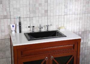 Buy cheap Durable Stylish Bathroom Sink Countertop , Granite Bathroom Vanity Rectangular Undermount product