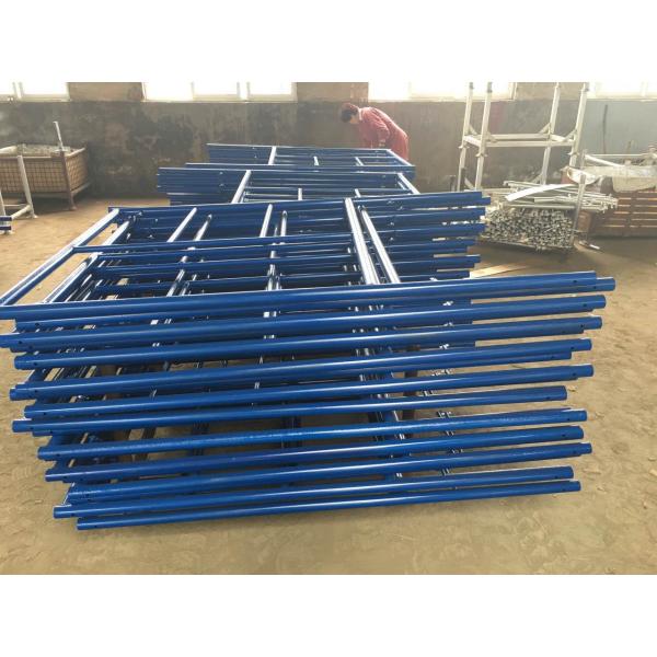 Blue Painted Steel Q235 Frame Scaffolding System For Building Projects / Yard Construction