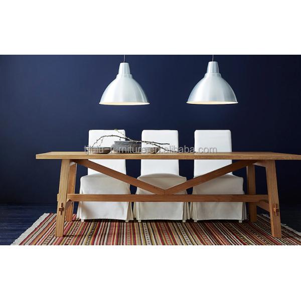 Nordic Style Rectangular Dining Table for Hotel and Restaurant Solid Wood Material Included