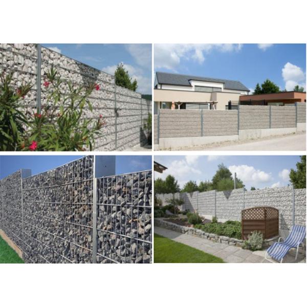 75x75mm 4mm Diameter Welded Gabion Mesh 30cm Fence Filled With Rocks