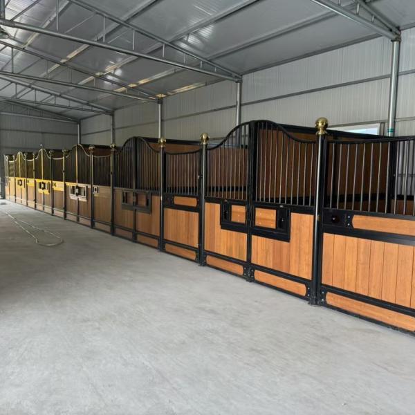 Horse stable side view