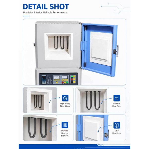 1700°C Lab Sintering Furnace Muffle Furnace for Ceramic Sintering and Thermal Processing
